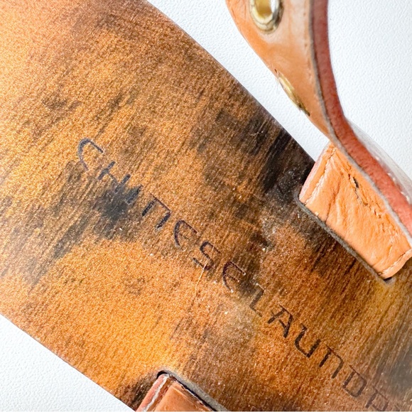 Chinese Laundry brown/ gold strappy flat sandal ❤️ size 7 - Picture 7 of 7